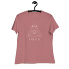 Jolly & Goode Shirts & Tops Heather Mauve / S Obvs Women's Relaxed T-Shirt Obviously Cheeky British Style