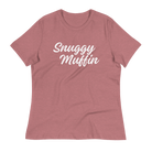 Jolly & Goode Shirts & Tops Heather Mauve / S Snuggy Muffin Women's Relaxed T-Shirt Cheeky British Style