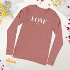 Jolly & Goode Shirts & Tops Heather Mauve / XS Love London Long Sleeve Shirt Cheeky British Style