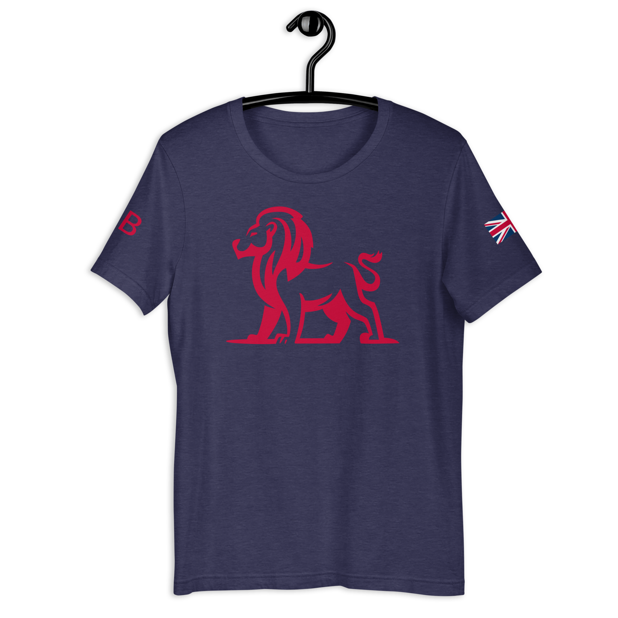Jolly & Goode Shirts & Tops Heather Midnight Navy / S Union Jack GB Lion T-shirt Cheeky British Style