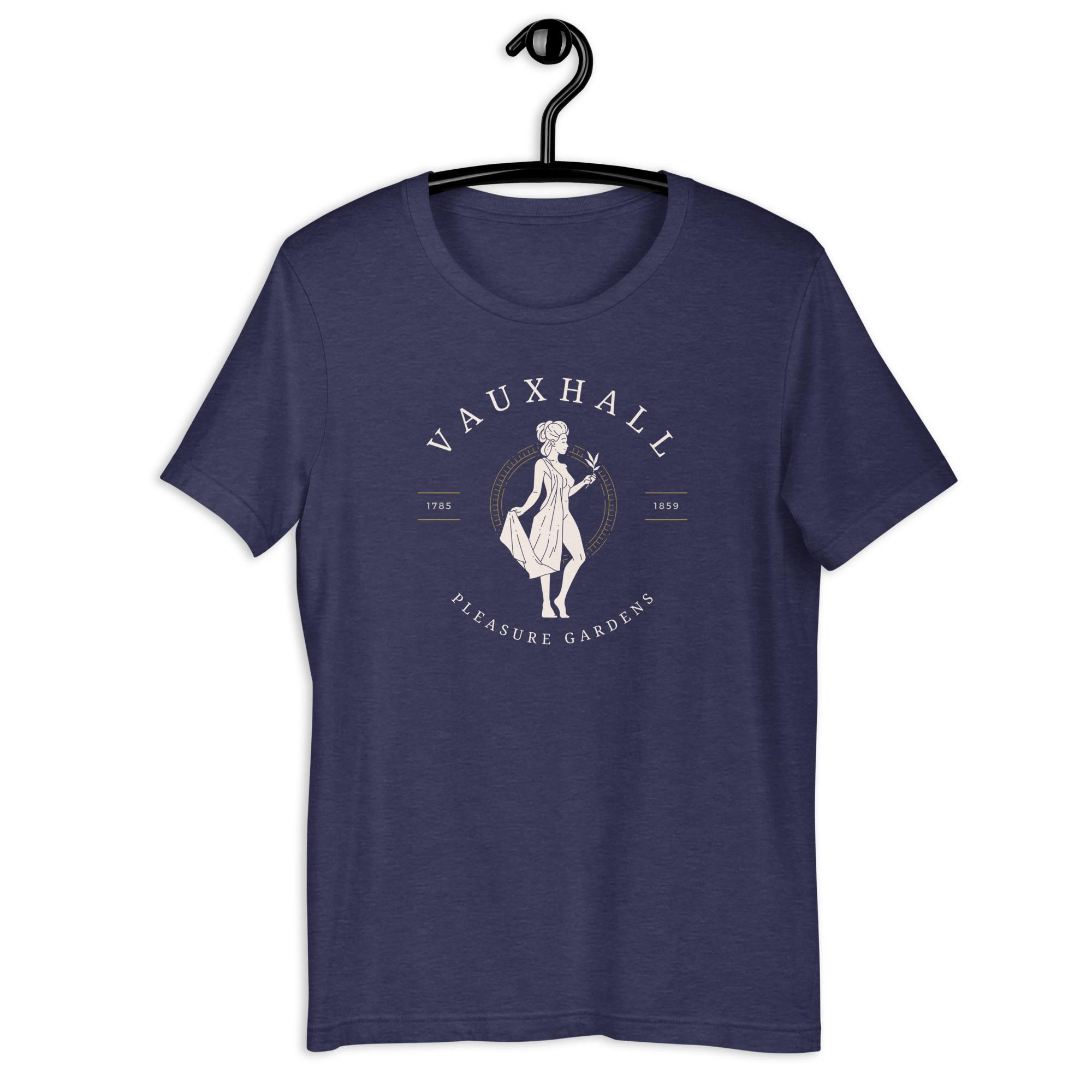 Jolly & Goode Shirts & Tops Heather Midnight Navy / S Vauxhall Pleasure Gardens T-shirt | Unisex Cheeky British Style