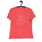 Jolly & Goode Shirts & Tops Heather Red / S Obvs Women's Relaxed T-Shirt Obviously Cheeky British Style