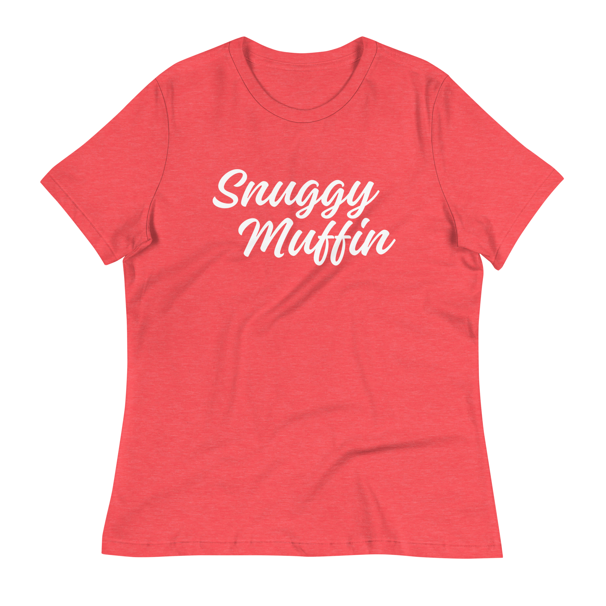 Jolly & Goode Shirts & Tops Heather Red / S Snuggy Muffin Women's Relaxed T-Shirt Cheeky British Style