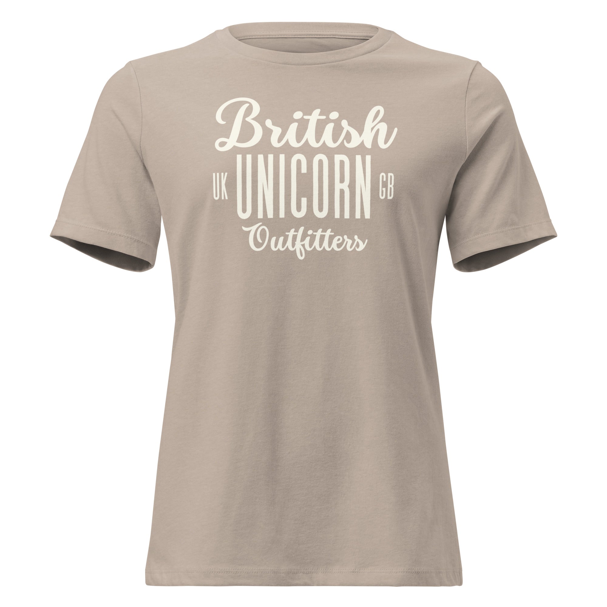 Jolly & Goode Shirts & Tops Heather Stone / S British Unicorn Outfitters Women's Relaxed T-Shirt Cheeky British Style