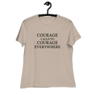 Jolly & Goode Shirts & Tops Heather Stone / S Courage Calls to Courage Everywhere Women's Relaxed T-Shirt Cheeky British Style