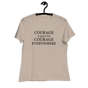 Jolly & Goode Shirts & Tops Heather Stone / S Courage Calls to Courage Everywhere Women's Relaxed T-Shirt Cheeky British Style