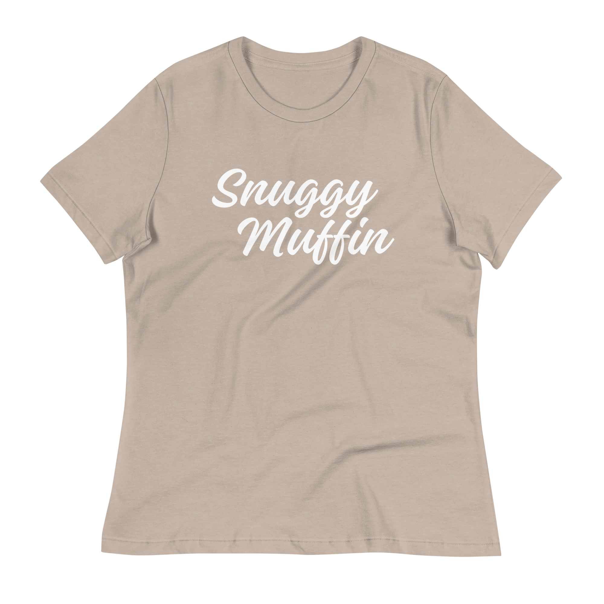 Jolly & Goode Shirts & Tops Heather Stone / S Snuggy Muffin Women's Relaxed T-Shirt Cheeky British Style