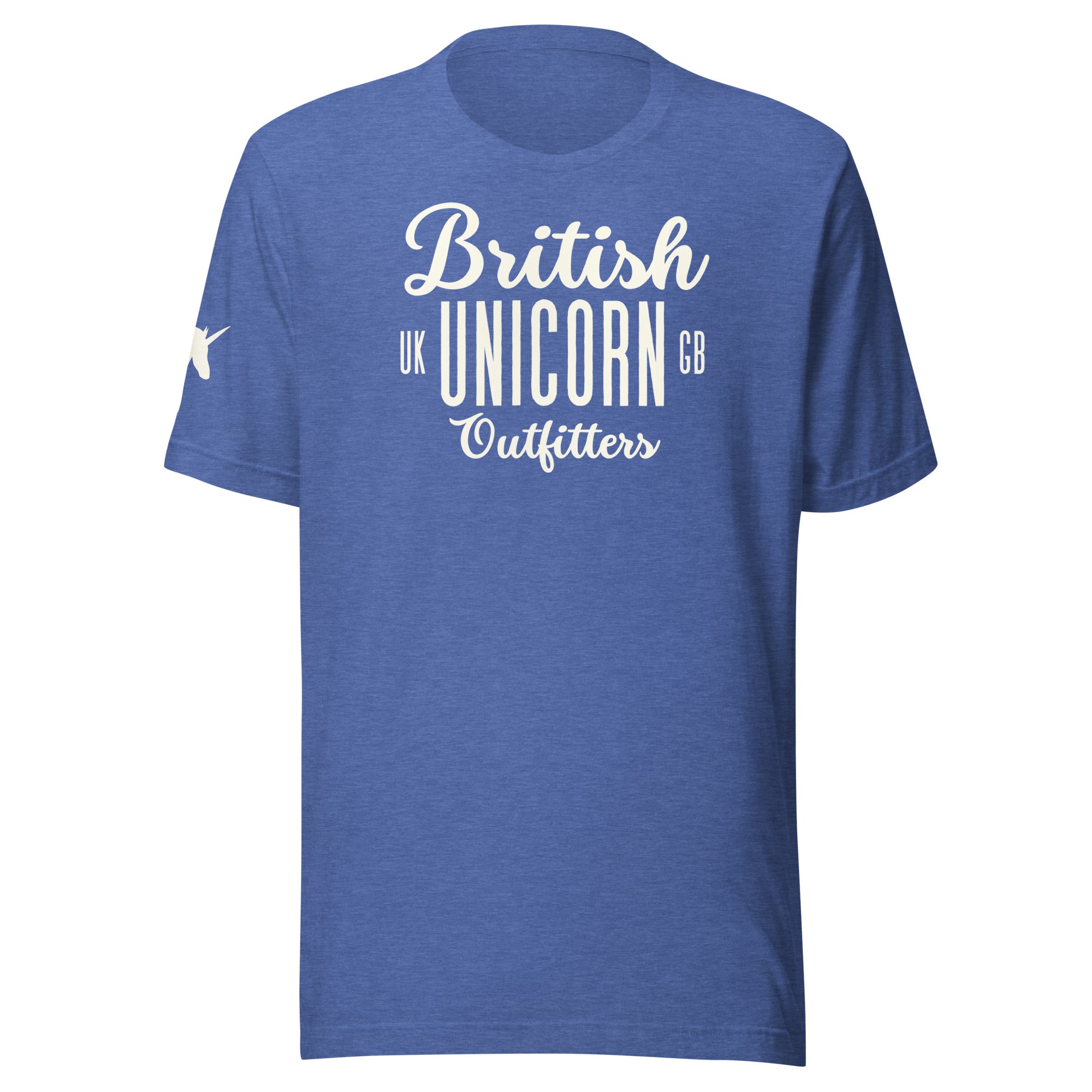 Jolly & Goode Shirts & Tops Heather True Royal / S British Unicorn Outfitters T-shirt | Unisex Cheeky British Style