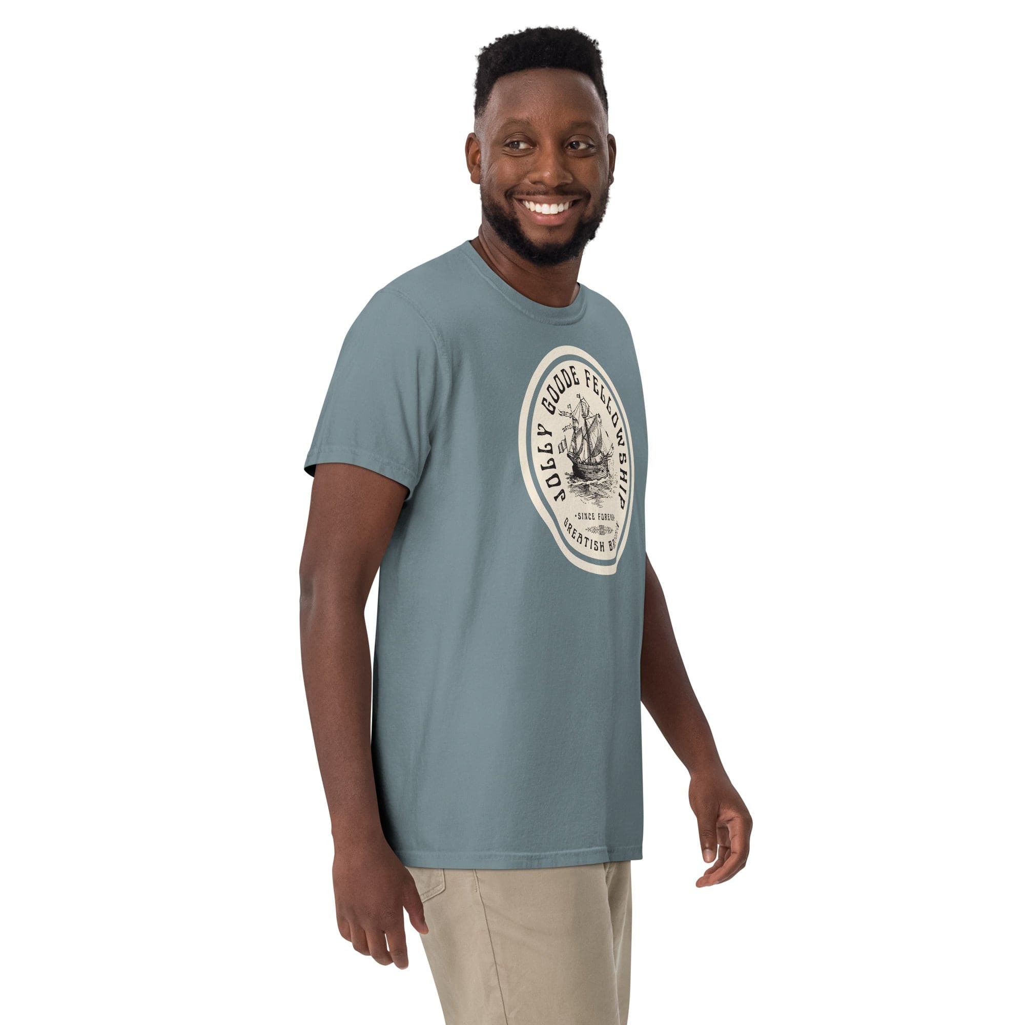 Jolly & Goode Shirts & Tops Jolly Goode Fellowship | Greatish Britain | Heavyweight T-shirt | Garment-Dyed Cheeky British Style