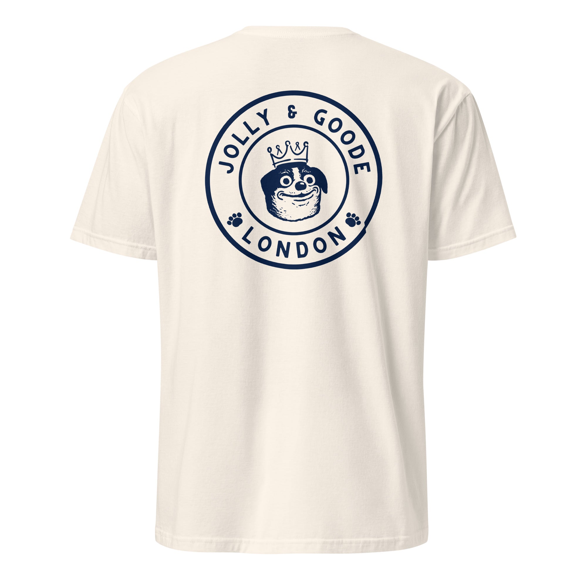 Jolly & Goode Shirts & Tops Jolly & Goode London Crowned Dog T-Shirt | Large Back Print Cheeky British Style