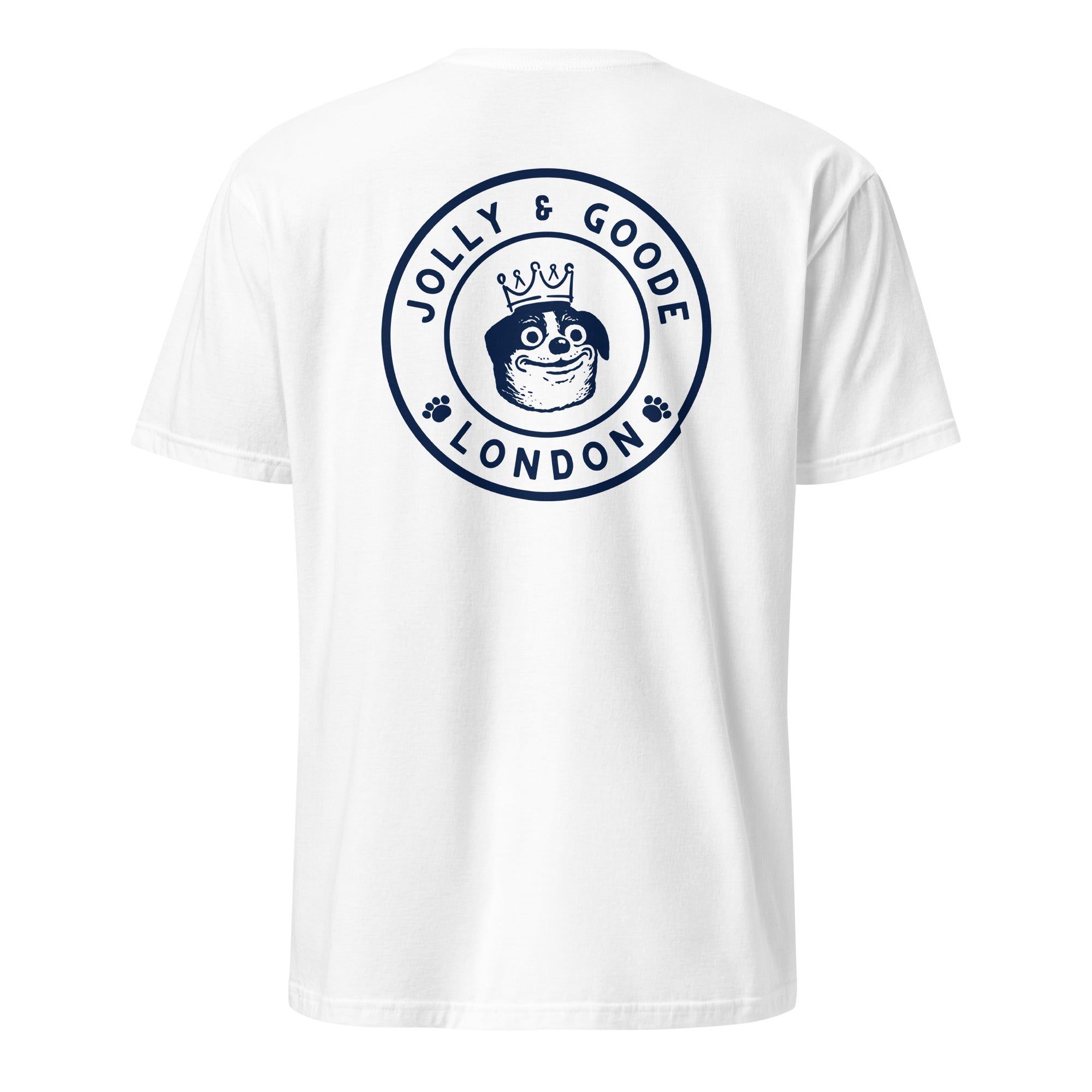 Jolly & Goode Shirts & Tops Jolly & Goode London Crowned Dog T-Shirt | Large Back Print Cheeky British Style