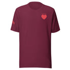Jolly & Goode Shirts & Tops Maroon / S Army of Love T-shirt | Five Star Heart | Unisex Cheeky British Style