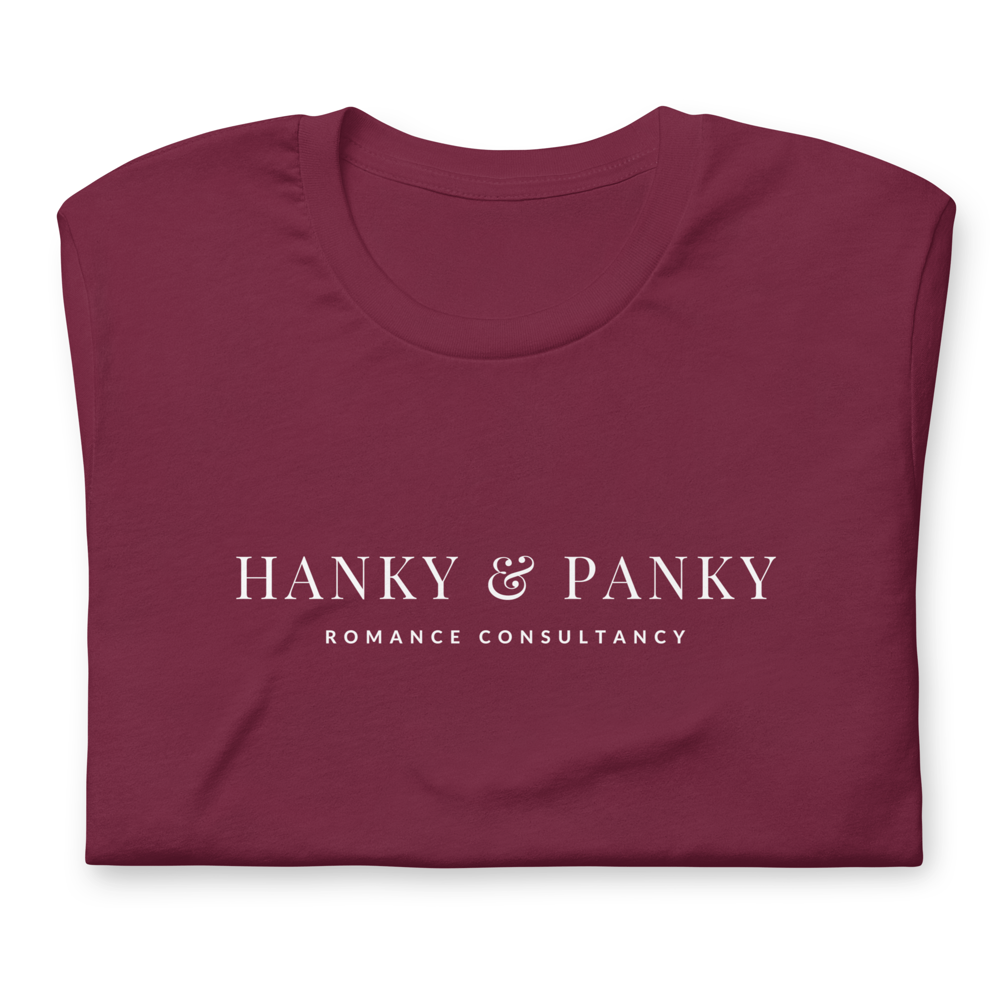 Jolly & Goode Shirts & Tops Maroon / S Hanky & Panky Romance Consultancy T-shirt Cheeky British Style