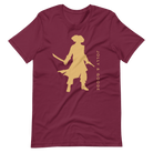 Jolly & Goode Shirts & Tops Maroon / S Jolly & Goode Gold Pirate Silhouette T-shirt Cheeky British Style