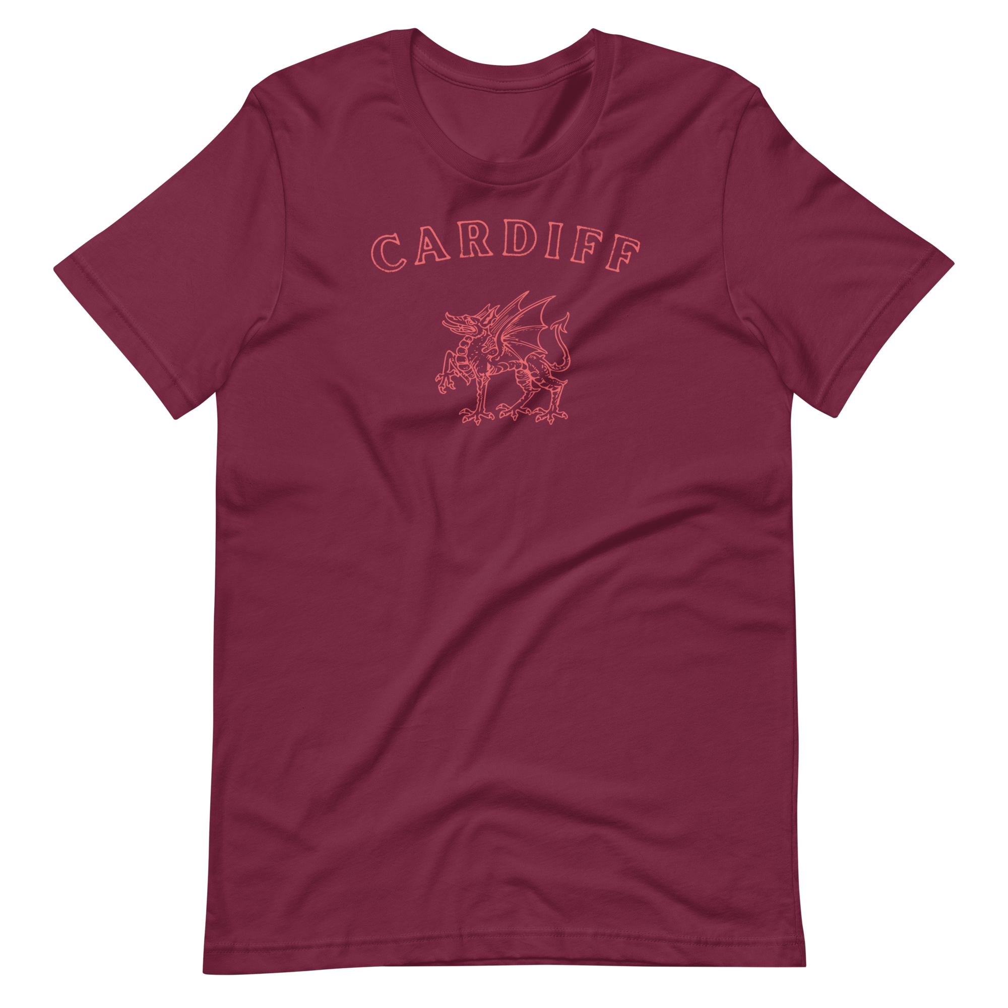 Jolly & Goode Shirts & Tops Maroon / XS Cardiff Dragon T-shirt Cheeky British Style