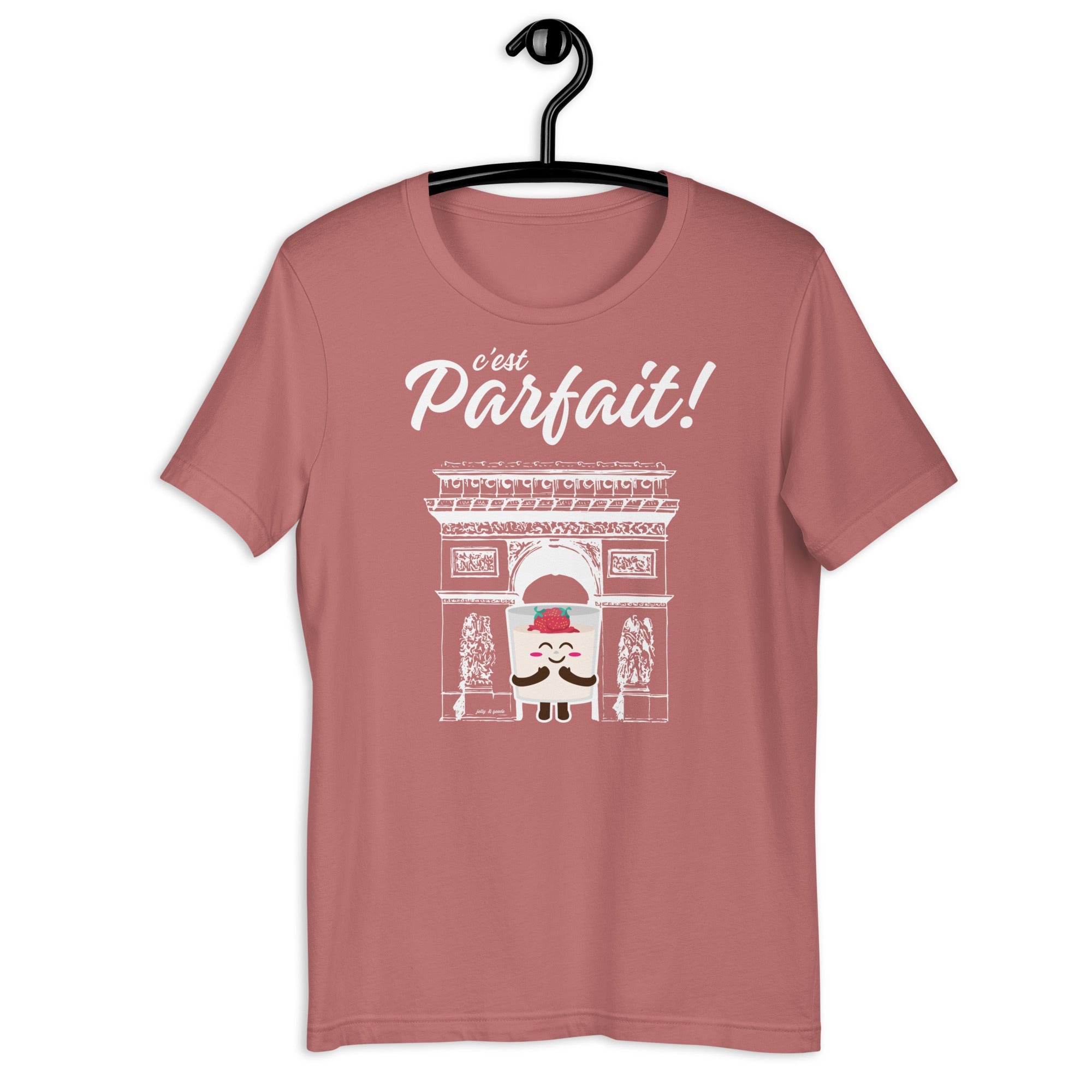 Jolly & Goode Shirts & Tops Mauve / S C'est Parfait! T-shirt | Parfait Arch Cheeky British Style