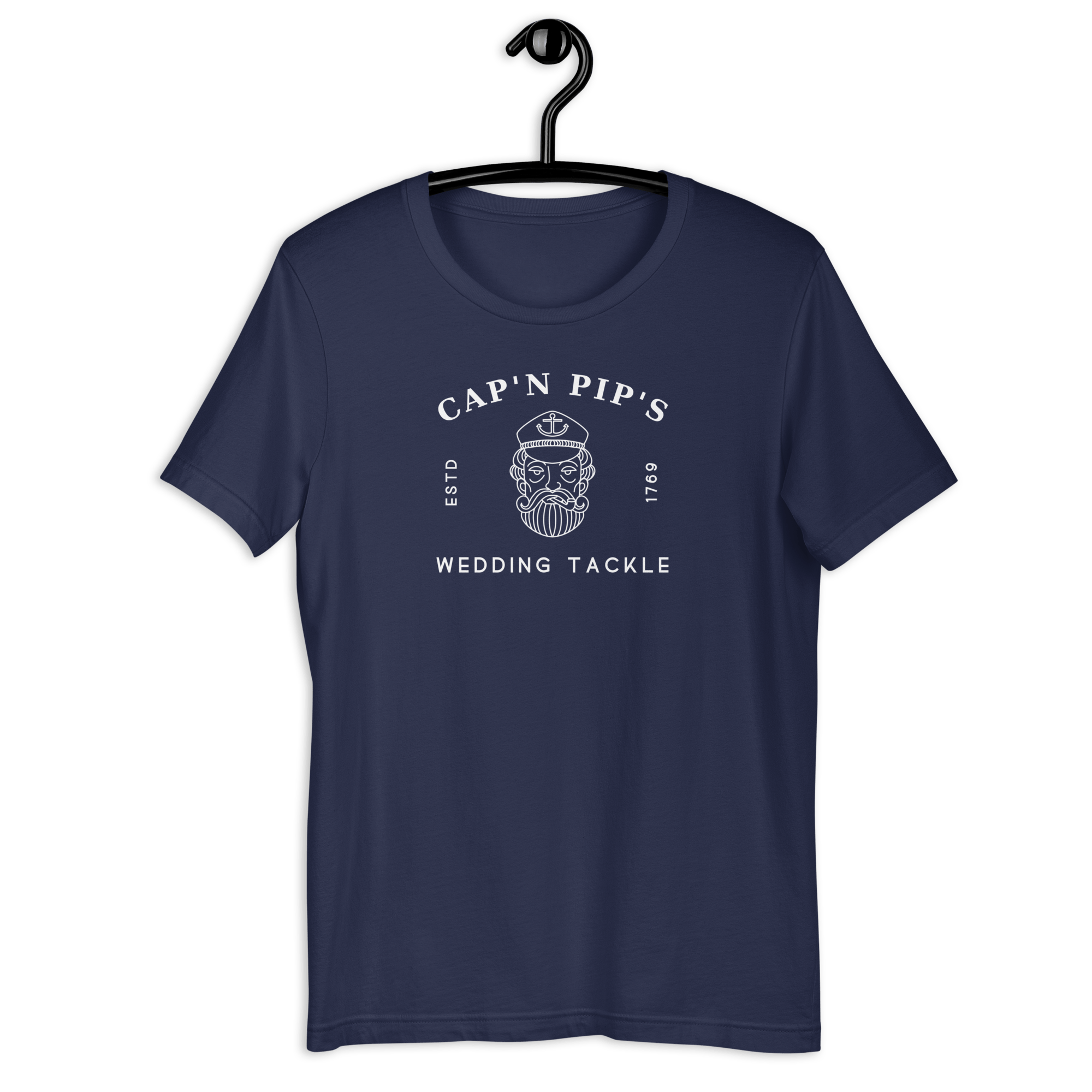 Jolly & Goode Shirts & Tops Navy / S Cap'n Pip's Wedding Tackle T-shirt Cheeky British Style