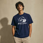 Jolly & Goode Shirts & Tops Navy / S Kernow & Fornia Great Britain Wave Action T-shirt Cheeky British Style