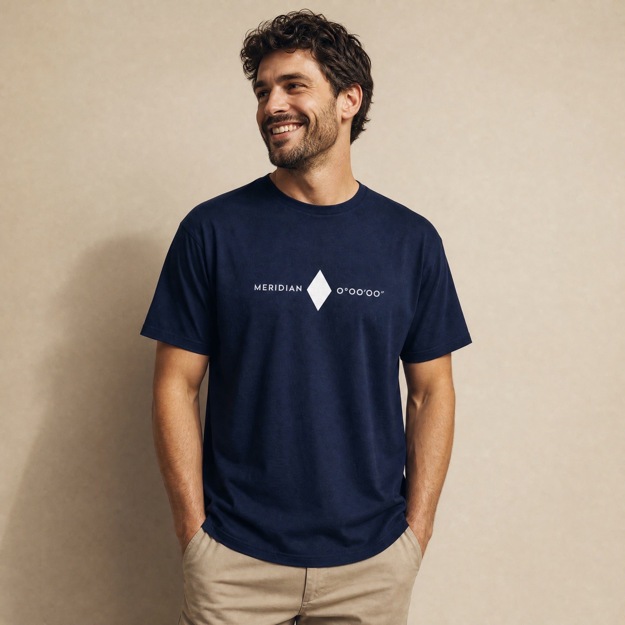 Jolly & Goode Shirts & Tops Navy / S Meridian | Greenwich Meridian Shirt | Unisex Tee Cheeky British Style