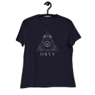 Jolly & Goode Shirts & Tops Navy / S Obvs Women's Relaxed T-Shirt Obviously Cheeky British Style