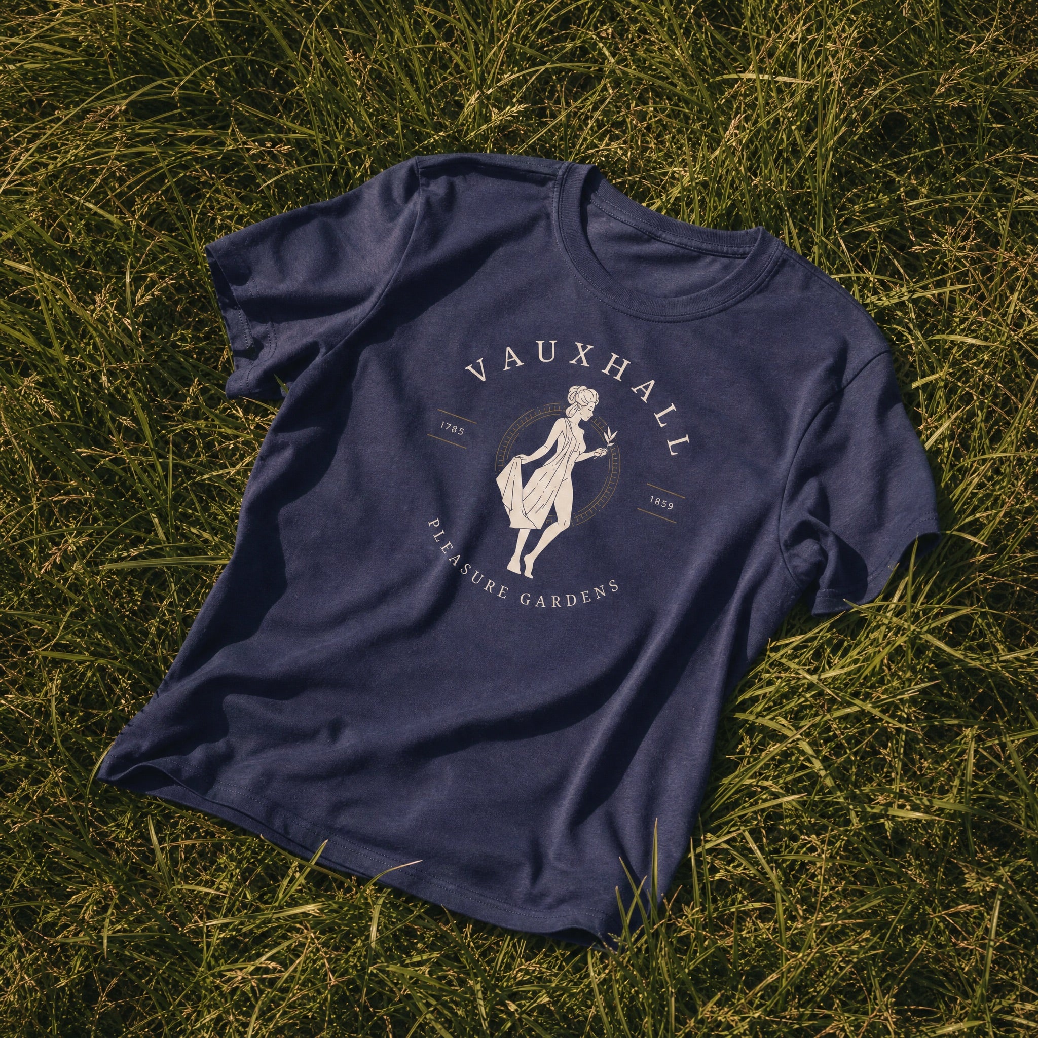 Jolly & Goode Shirts & Tops Navy / S Vauxhall Pleasure Gardens T-shirt | Unisex Cheeky British Style
