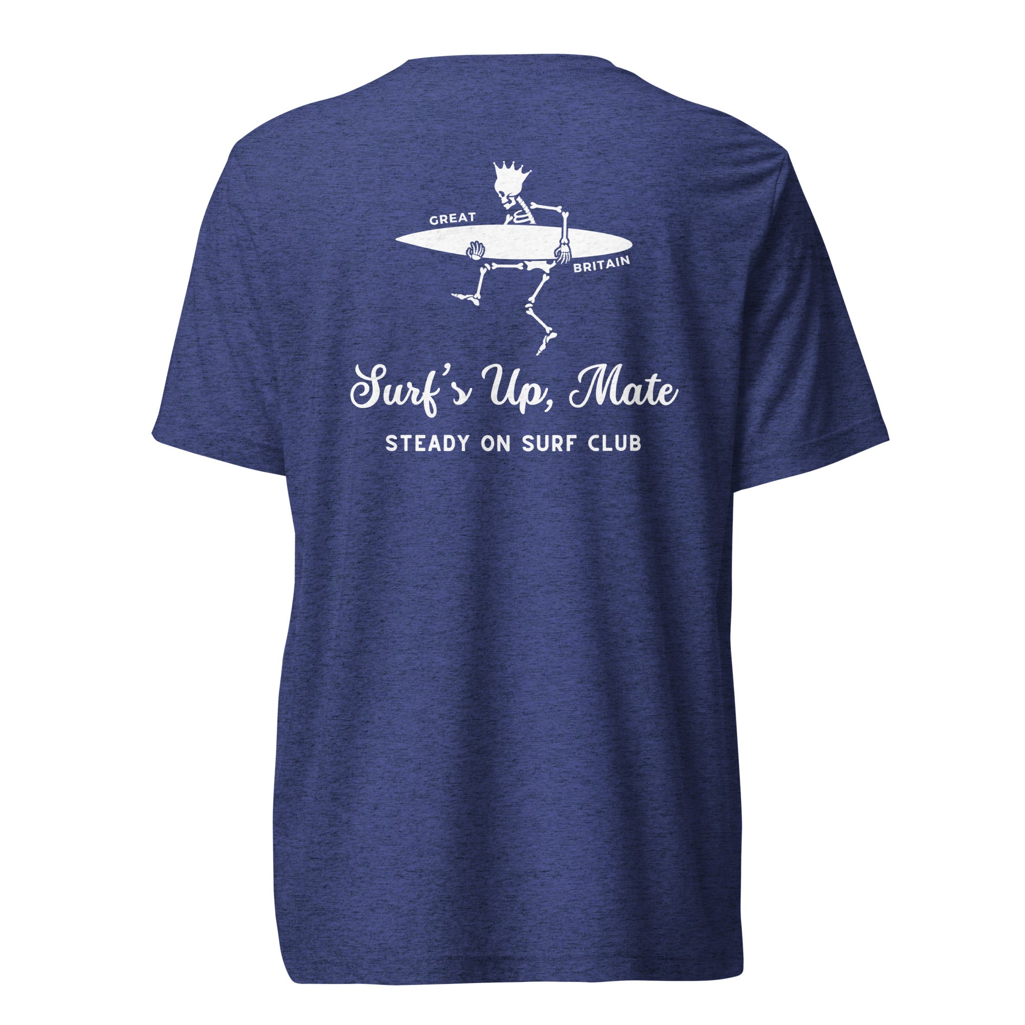 Jolly & Goode Shirts & Tops Navy Triblend / XS Surf's Up, Mate | Steady On Surf Club Tee Cheeky British Style
