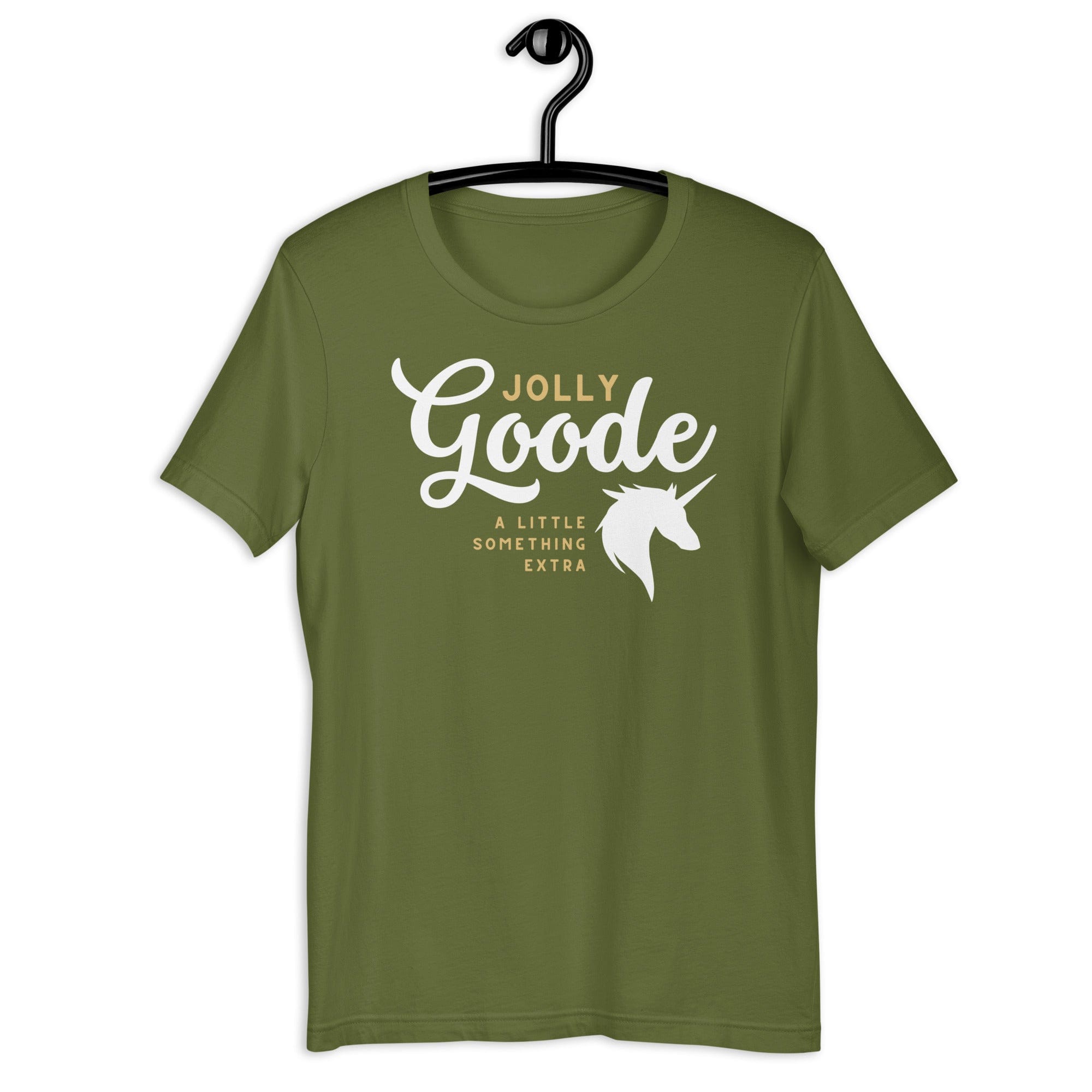 Jolly & Goode Shirts & Tops Olive / S Jolly Goode A Little Something Extra Unicorn T-shirt Cheeky British Style