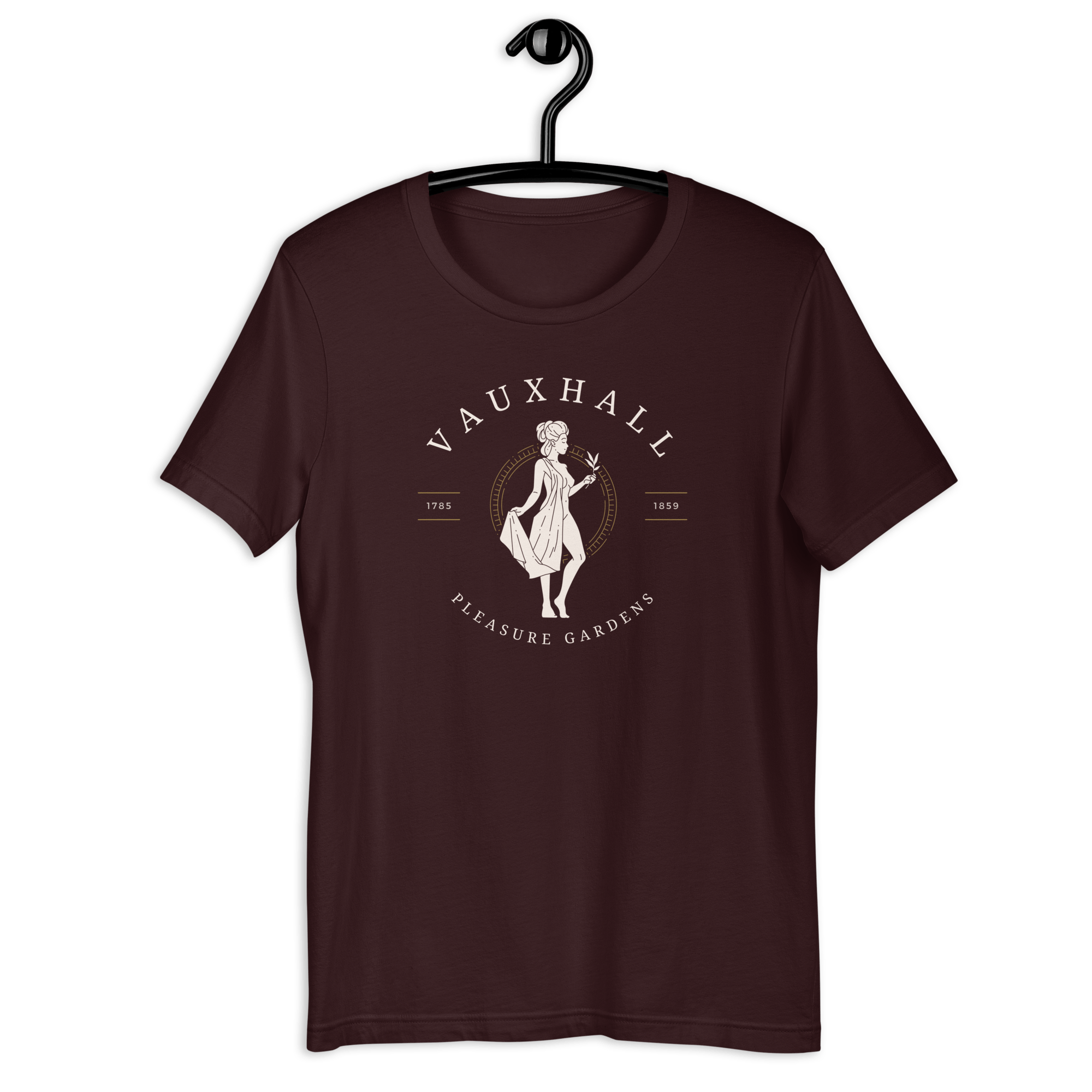 Jolly & Goode Shirts & Tops Oxblood Black / S Vauxhall Pleasure Gardens T-shirt | Unisex Cheeky British Style