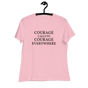 Jolly & Goode Shirts & Tops Pink / S Courage Calls to Courage Everywhere Women's Relaxed T-Shirt Cheeky British Style