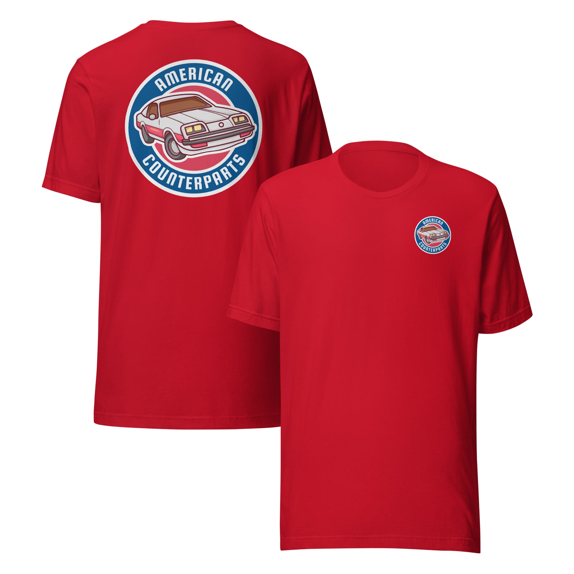 Jolly & Goode Shirts & Tops Red / S American Counterparts Tee Cheeky British Style