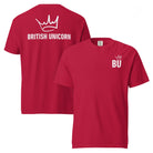 Jolly & Goode Shirts & Tops Red / S British Unicorn | BU Crown | Garment-dyed Heavyweight Tee Cheeky British Style