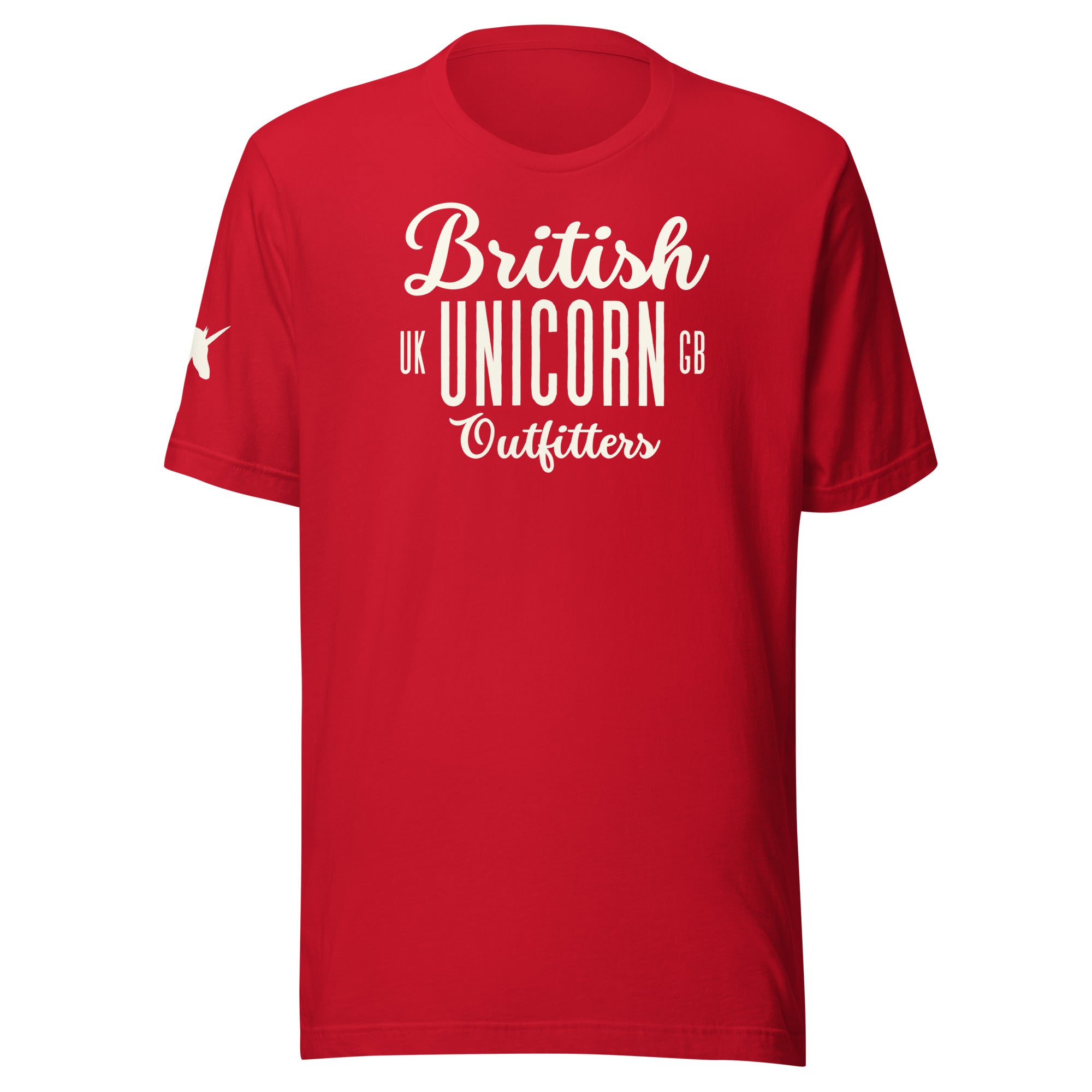 Jolly & Goode Shirts & Tops Red / S British Unicorn Outfitters T-shirt | Unisex Cheeky British Style