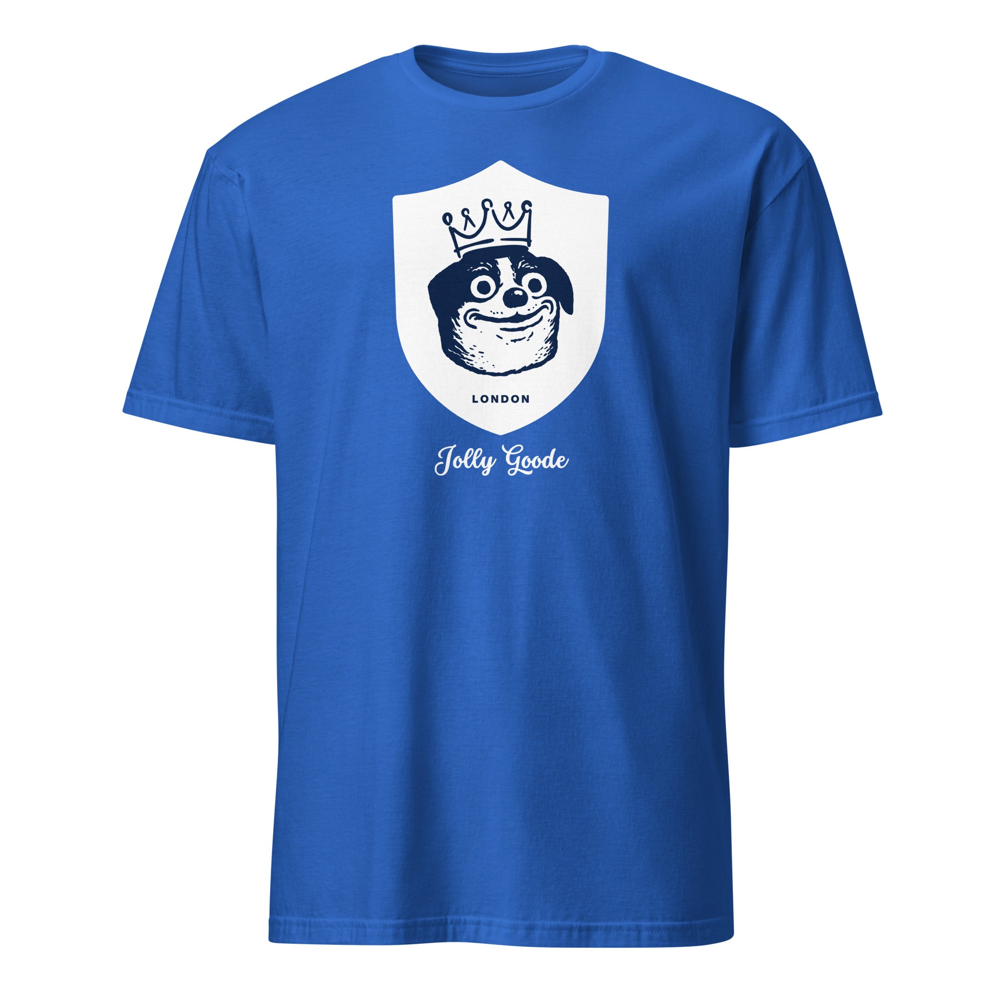 Jolly & Goode Shirts & Tops Royal / S Jolly Goode London Crowned Dog Shield T-shirt Cheeky British Style