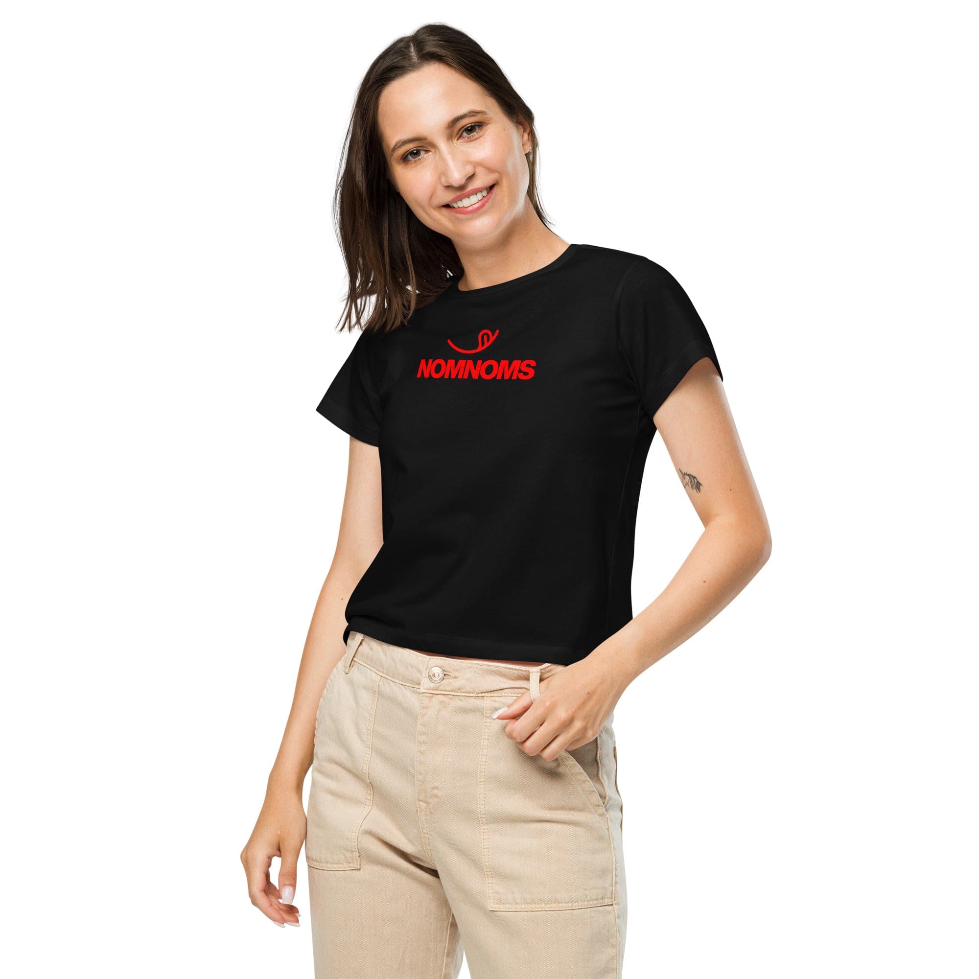 Jolly & Goode Shirts & Tops S Nomnoms Women’s High-Waisted T-shirt Cheeky British Style