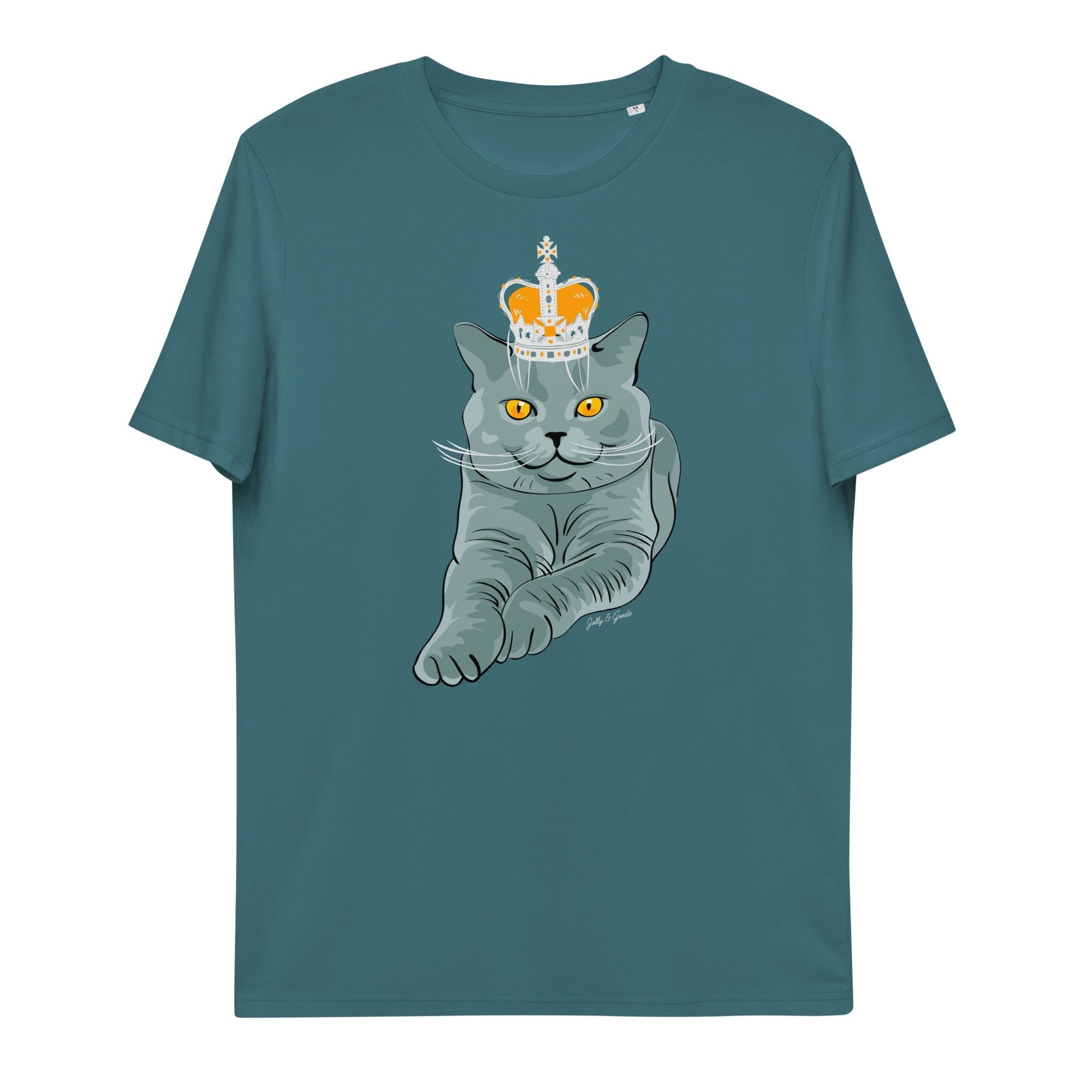 Jolly & Goode Shirts & Tops Stargazer / S Crowned British Blue Shorthair T-shirt | Organic Cotton Cheeky British Style