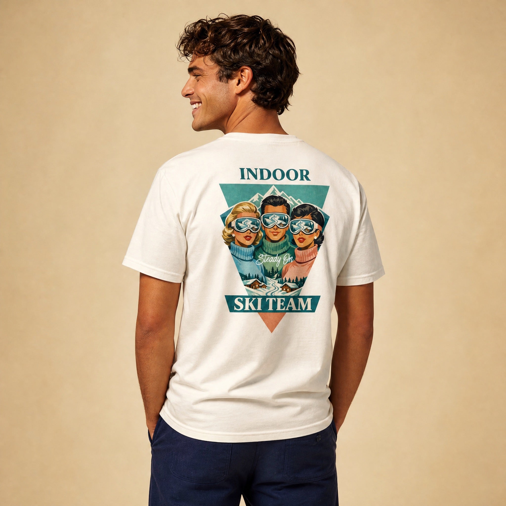 Jolly & Goode Shirts & Tops Steady On Indoor Ski Team Tee Cheeky British Style