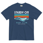 Jolly & Goode Shirts & Tops Steady On Surf Club Great Britain | Big Wave | Garment-dyed Heavyweight T-shirt Cheeky British Style