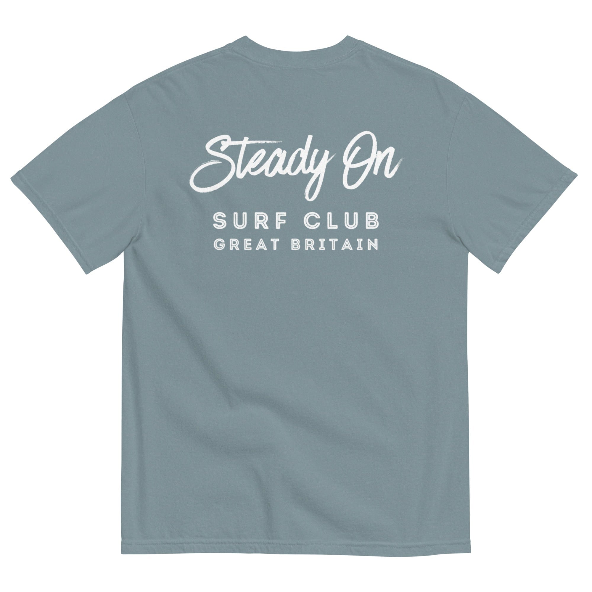 Jolly & Goode Shirts & Tops Steady On Surf Club Great Britain | Garment-dyed Heavyweight T-shirt | Relaxed Unisex Fit Cheeky British Style