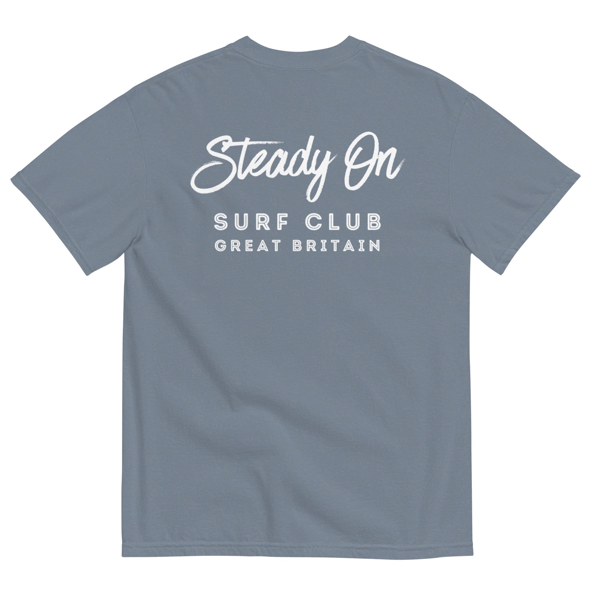 Jolly & Goode Shirts & Tops Steady On Surf Club Great Britain | Garment-dyed Heavyweight T-shirt | Relaxed Unisex Fit Cheeky British Style