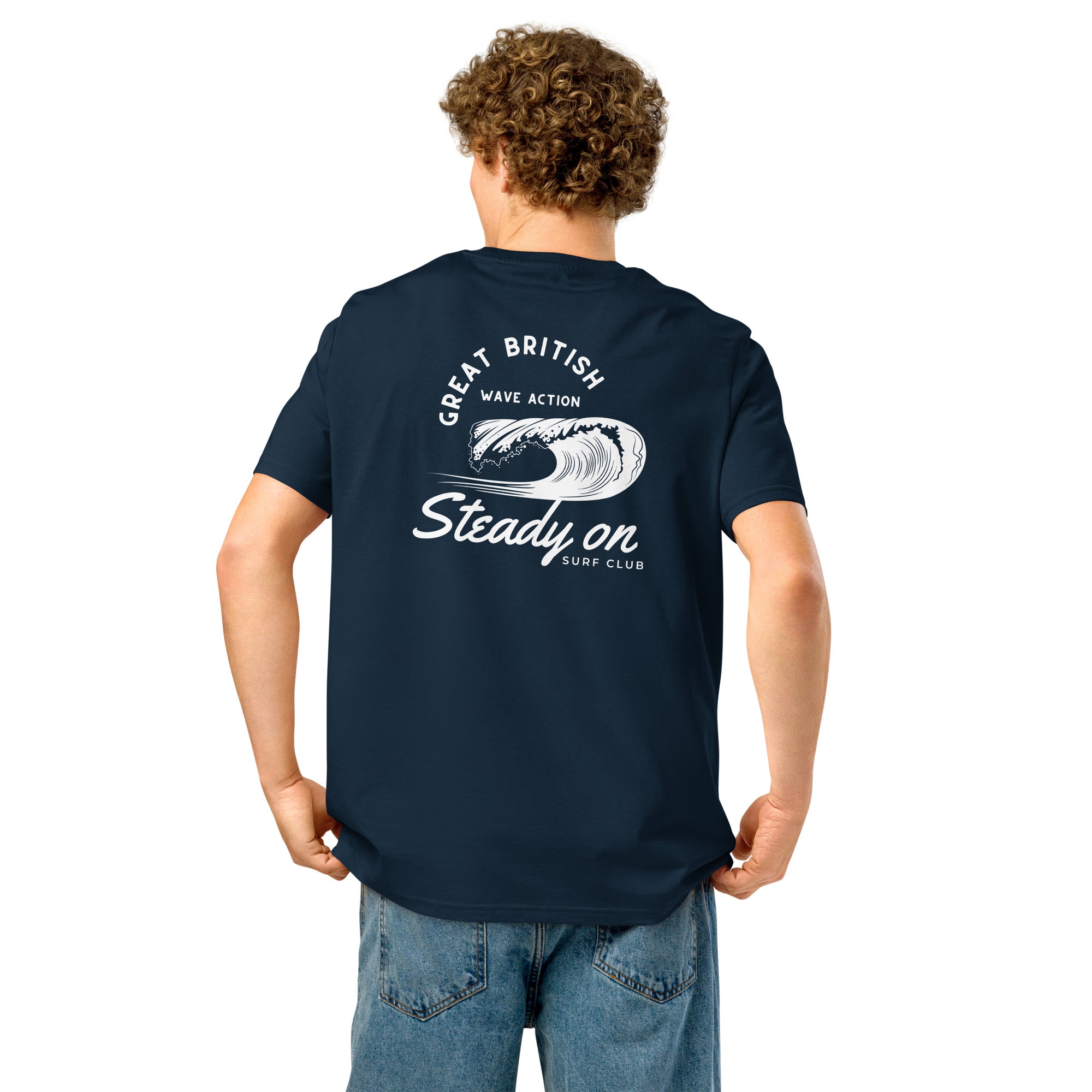 Jolly & Goode Shirts & Tops Steady On Surf Club | Organic Cotton Tee | Unisex Fit Cheeky British Style
