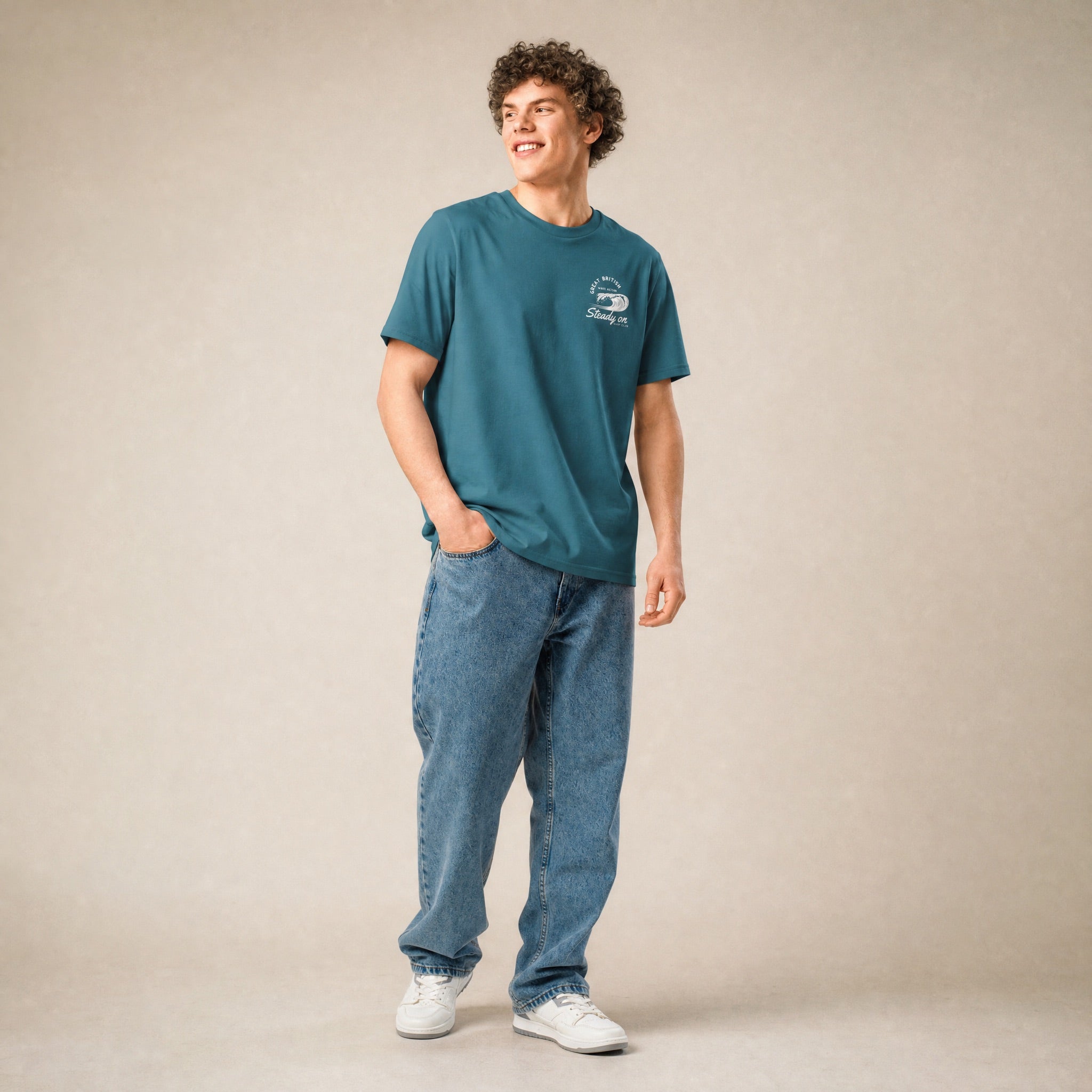 Jolly & Goode Shirts & Tops Steady On Surf Club | Organic Cotton Tee | Unisex Fit Cheeky British Style