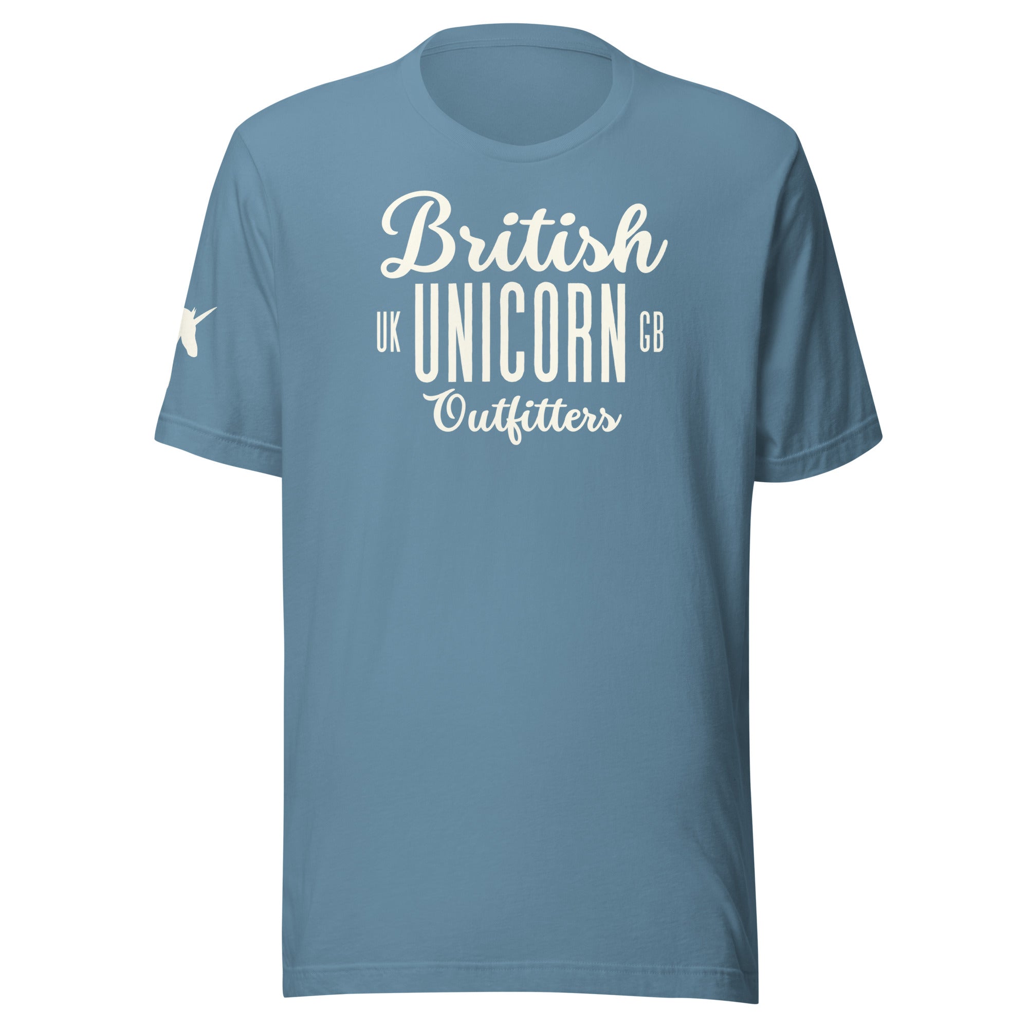 Jolly & Goode Shirts & Tops Steel Blue / S British Unicorn Outfitters T-shirt | Unisex Cheeky British Style