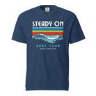 Jolly & Goode Shirts & Tops True Navy / S Steady On Surf Club Great Britain | Big Wave | Garment-dyed Heavyweight T-shirt Cheeky British Style