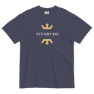 Jolly & Goode Shirts & Tops True Navy / S Steady On T-shirt | Garment-dyed Heavyweight Cotton Cheeky British Style