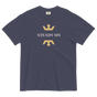 Jolly & Goode Shirts & Tops True Navy / S Steady On T-shirt | Garment-dyed Heavyweight Cotton Cheeky British Style
