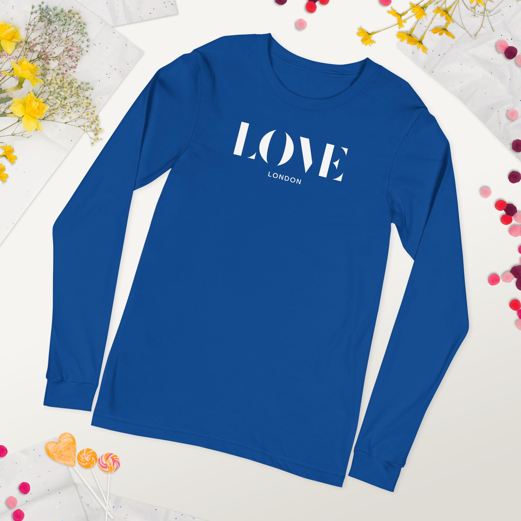 Jolly & Goode Shirts & Tops True Royal / XS Love London Long Sleeve Shirt Cheeky British Style