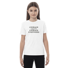 Jolly & Goode Shirts & Tops White / 3-4 Courage Calls to Courage Everywhere | Organic Kids T-shirt Cheeky British Style