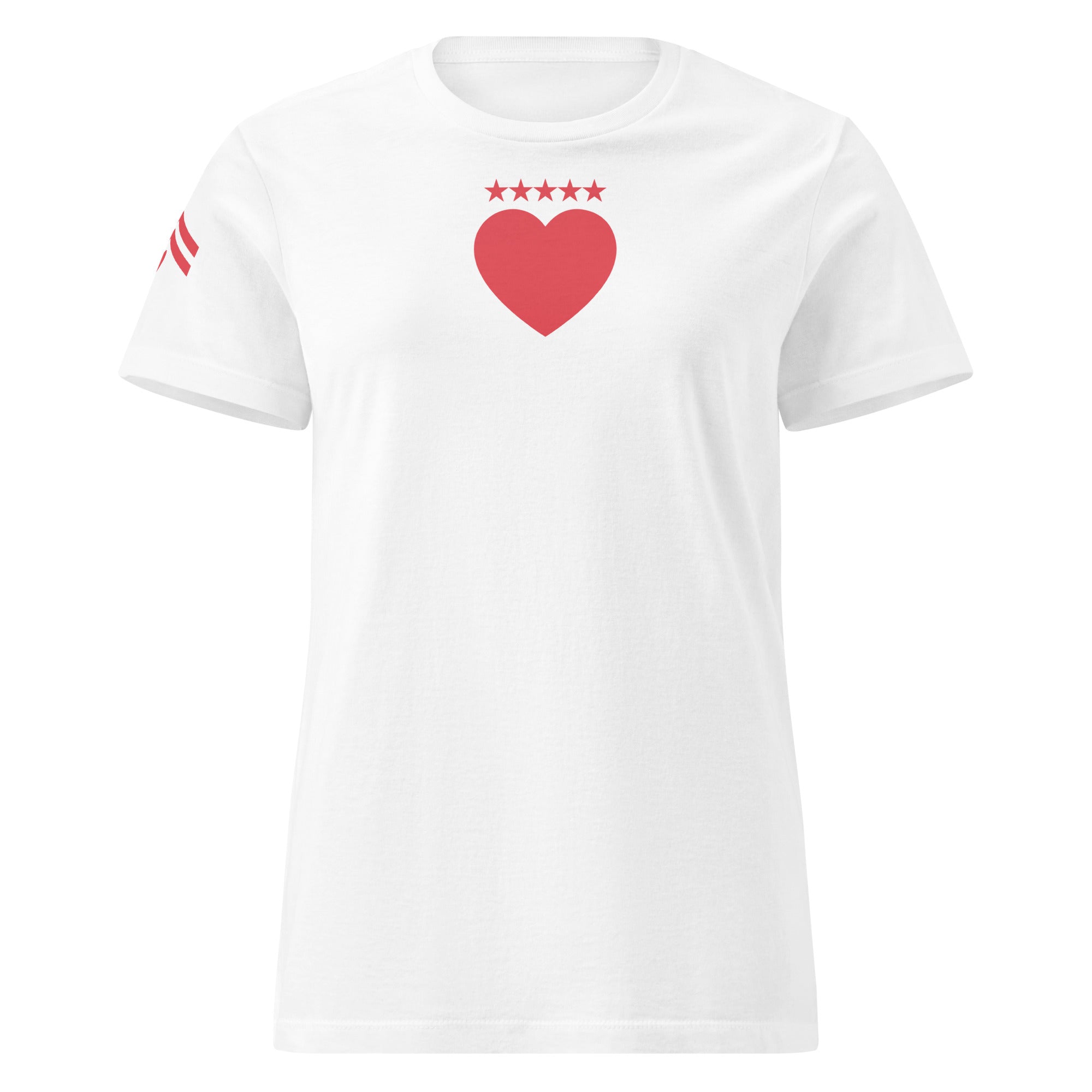 Jolly & Goode Shirts & Tops White / S Army of Love | Five Star Heart | Women’s Tee Cheeky British Style