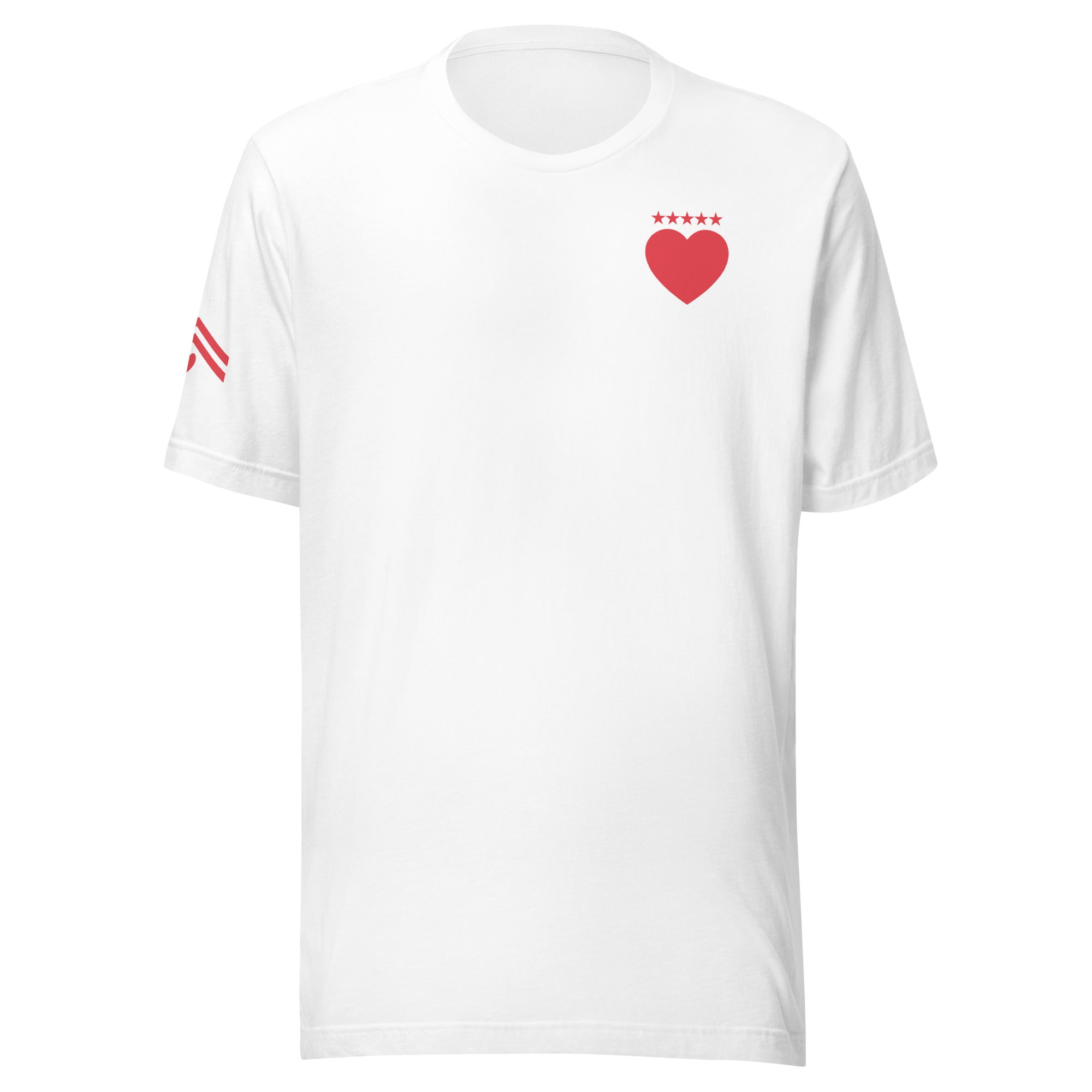 Jolly & Goode Shirts & Tops White / S Army of Love T-shirt | Five Star Heart | Unisex Cheeky British Style