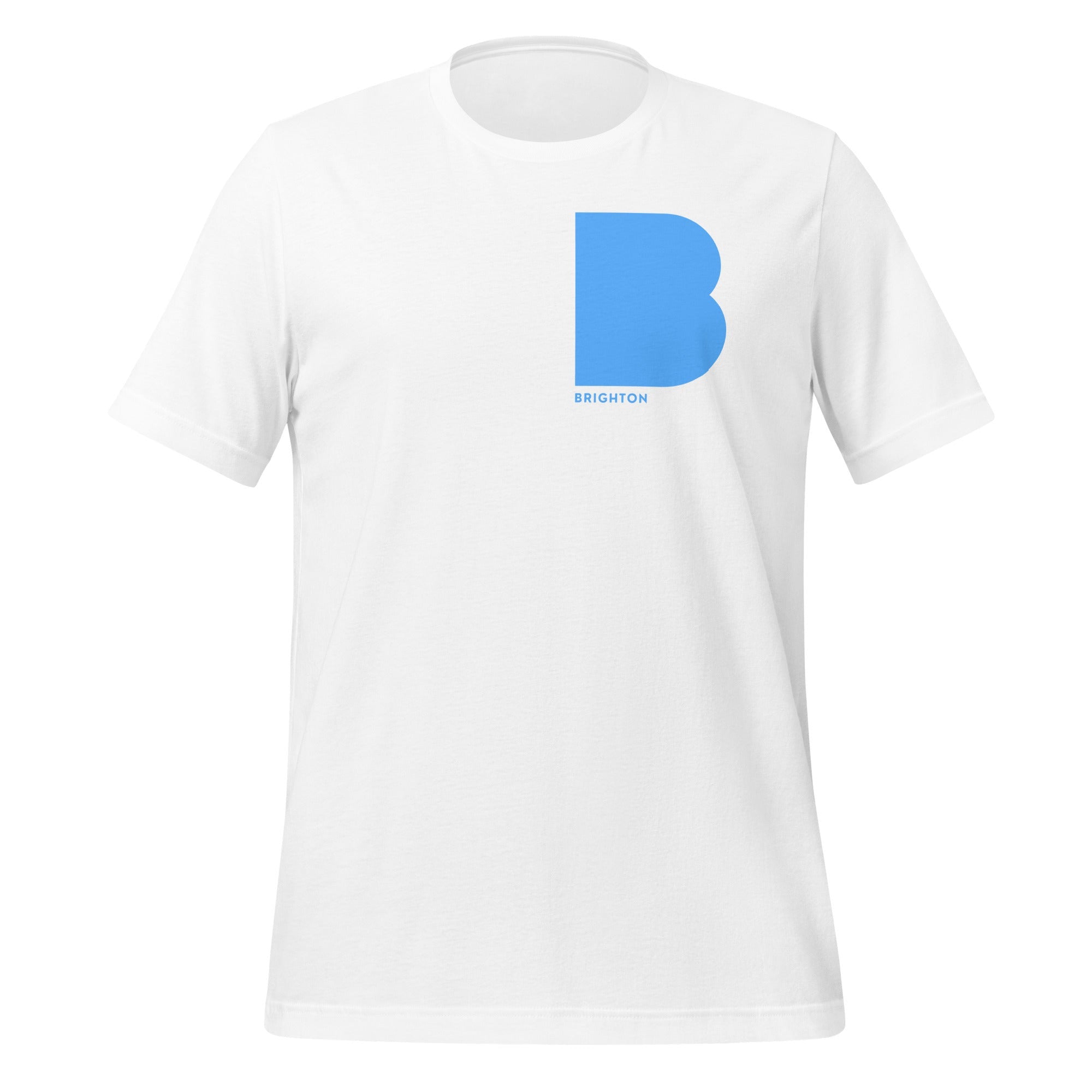 Jolly & Goode Shirts & Tops White / S Brighton B T-shirt | Sky Blue Cheeky British Style